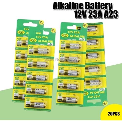 20pcs/4pack 23A Batteries 12V Alarm-Remote Primary Dry Alkaline Battery 21/23 23GA A23 A-23 GP23A RV08 LRV08 E23A V23GA