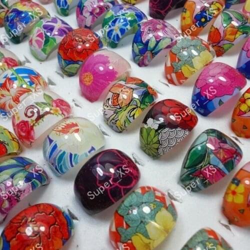 20pcs Wholesale Mix jewelry ring Lot Baby Kids/Girls/Children Flower Crystal Acrylic Lucite Party Rings LB261 Free Shipping