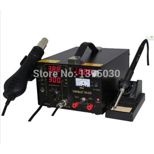 220V 800W 3 In 1 Hot Air Rework Soldering Station Constant Temperature Antistatic Soldering Station Solder Iron YH853D