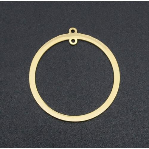 5pcs/lot 100% Stainless Steel Circle Geometric DIY Earring Charm Connector Wholesale Accpet OEM Order DIY jewelry making charms