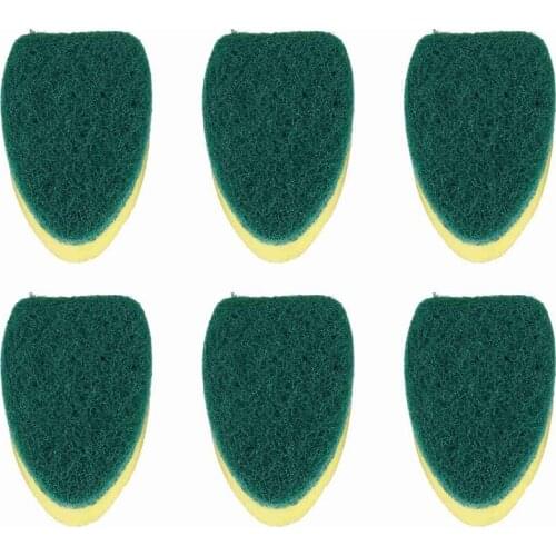 6 Pack Dish Wand Refills Sponge Heads, Dish Wand Brush Replacement Sponge Dish Wands Pads for Kitchen Cleaning Brush