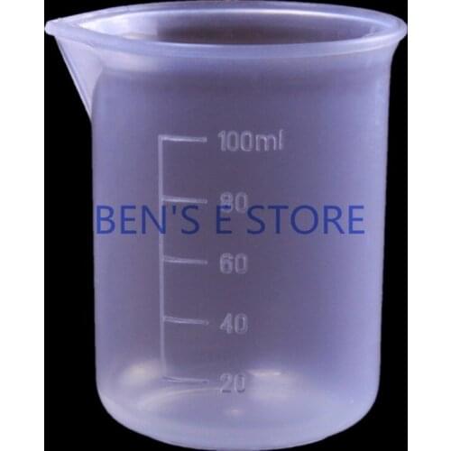 8pcs/lot 100ml Plastic Graduated Beaker Cup Laboratory Chemistry set lab PP beaker