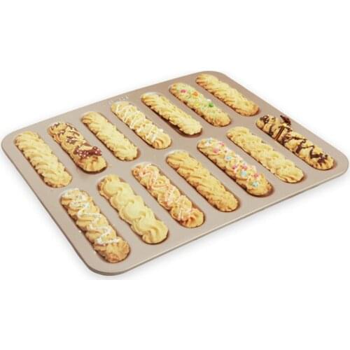 14 Cavity Round Muffin Cup Baking Pan Bread Cake Pan 3D Non-stick Easy Release Pastry Dessert DIY Baking Tools Bakeware