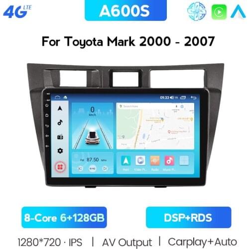 Carplay For Toyota Mark II 9 X100 2000 - 2007 Car Radio Multimedia Video Player Navigation Stereo GPS Android 10.0 No 2din 2 Din