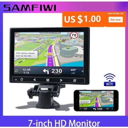 7" LCD HD Wireless Car Headrest Monitor HDMI/VGA/AV/USB/SD TV&PC 2 Channel Video Input Security Monitor DVD player With Speaker