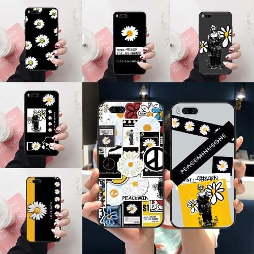 G-DRAGON PEACEMINUSONE Chrysanthemum Phone Case For Xiaomi Mi Note 8 9 10 11 9T 10T A3 Lite Pro Ultra black art cover silicone