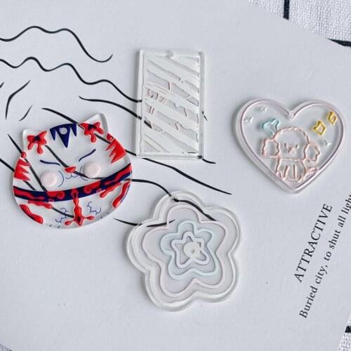 DIY jewelry accessories fresh temperament acrylic hand-painted wind pendant jewelry accessories materials