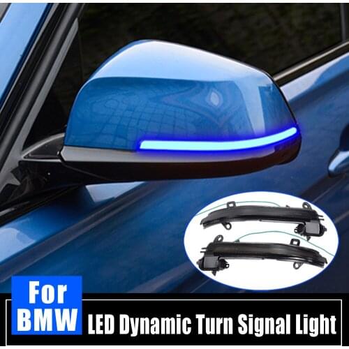 For BMW 1 2 3 4 Series X1 F20 F22 F30 F34 F32 E84 i3 LED Dynamic Turn Signal Blinker Sequential Side Mirror Indicator Light