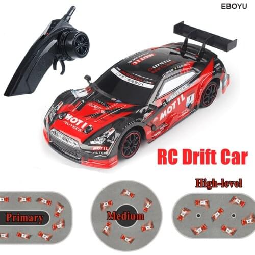 EBOYU RC18 RC Car Super GT RC Sport Racing Drift Car 1:16 Remote Control Module 4WD RTR Car with Extra Drift Tires Gift