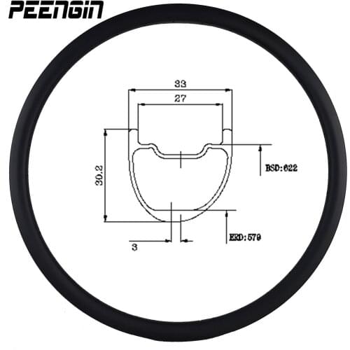 EMS quick delivery 29er MTB Carbon bicycle parts china All Mountain asymmetric rim 33X30mm Endure tubeless Clincher Offset wheel