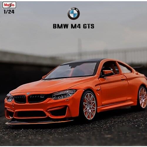 Maisto 1:24 Orange BMW M4 GTS Alloy Racing Convertible alloy car model simulation car decoration collection gift toy