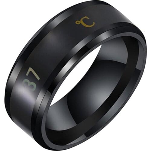 Ring for Lovers Smart Temperature Ring Mood Temperature Display Men Women Ring Perfect Gift Delicate Elegant