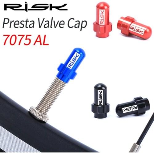 Risk 2pcs/lot Aluminum Alloy Bicycle Tires Valve Cap For Mountain Road Bike Presta Valve Cap Dust Cover Bicycle Accessories