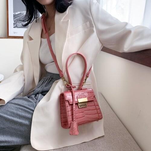 Mini PU Leather Crossbody Bags For Women 2021 Summer Stone Pattern Shoulder Simple Handbag Female Tote Handbags
