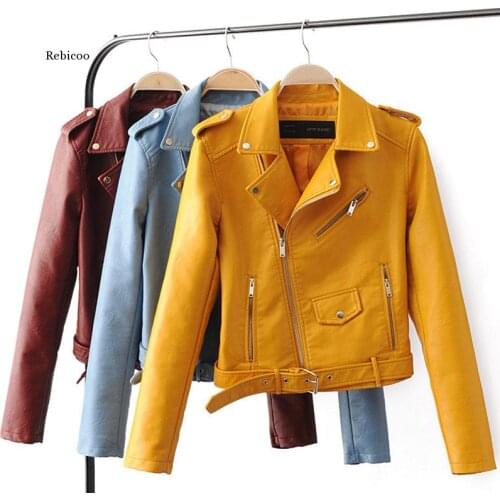 New Womens Fashion Short Leather Shorts Womens Short Slim Coat Locomotive Slim Casual Leather Jacket