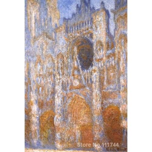 Online art gallery Rouen Cathedral The Portal at Midday Claude Monet Landscape paintings Hand painted High quality