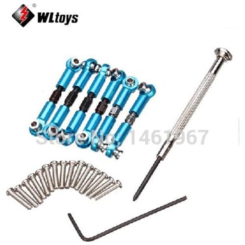 Original Wltoys A959 A969 A979 K929 1/18 Rc Car Pull Rod Metal Upgrade Sets A959-03 for Wltoys 1/18 RC Car Part