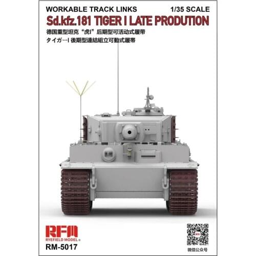 Rye Field Model RFM RM-5017 1/35 Workable Track for Tiger I Late production - Scale model Kit