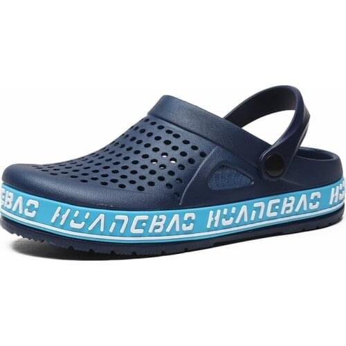 High quality Men Sandals Crocks Summer Hole Shoes Crok Rubber Clogs Garden Shoes Black Crocse Beach Flat Large size Men Sandals