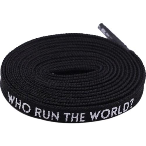 Coolstring New 0.7cm Printing Shoelaces Double-sided Printed Flat Sneakers Basketball Shoestring Canvas Black White Shoes Laces