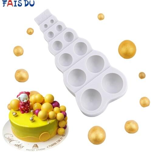 Silicone Cake Model Chocolate Fudge Mold Large Small Multi Size Pearl Ball Shape DIY Baking Kitchen Baking Cake Decoration Tool
