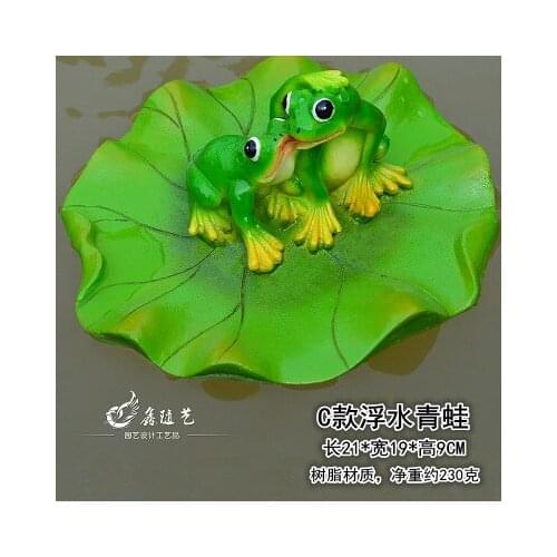 Statuette Water fountain arts and crafts fish tank surface ornaments Frog crafts aquarium water fountain pond Decor