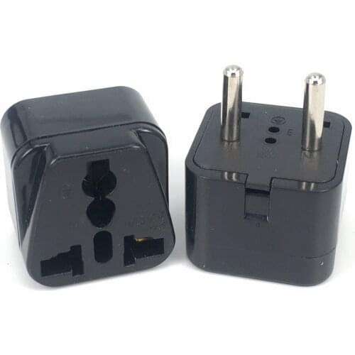 EU round 2 pins power plug adapter universal to european Norway Denmark Finland Sweden korean conversion plug multi convertor