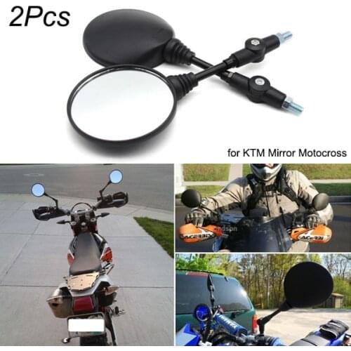 1pair Foldable Round 10MM Scooter Rear Mirror for KTM Mirror Motocross Accessories