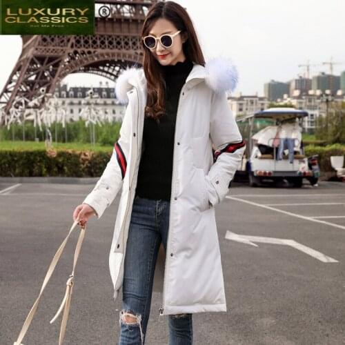 Female Jacket Brand Winter Womens Down Jacket 90% Duck Down Coat Women Fur Clothes 2021 Thick Warm Long Coat Hiver 56203