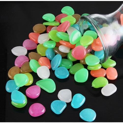 100Pcs/Bag Luminous Stones Light-emitting Artificial Pebble Lawn Garden Yard Decoration For Walkways Garden Path Patio Lawn Gift