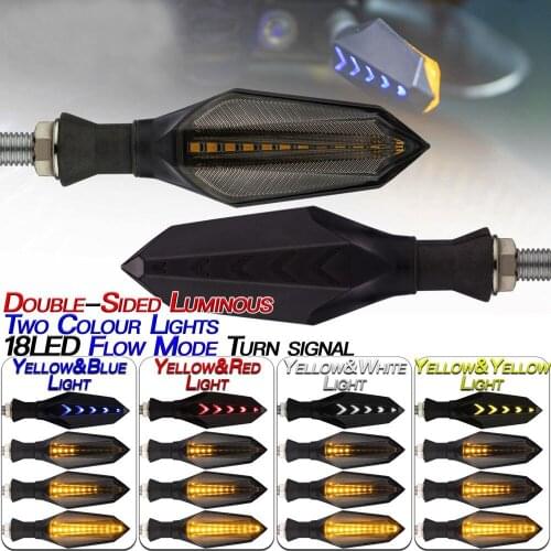 17LED Turn Signal Light 2835 SMD Double-sided Flashing Blinker 10MM Universal Built Relay Motorbike Bendable Brake Light Flasher