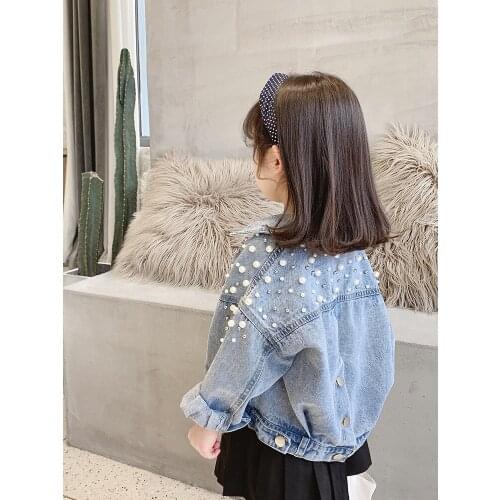 2020 Girl Autumn Fashion Jeans Coat Baby Kids Children Denim Jacket