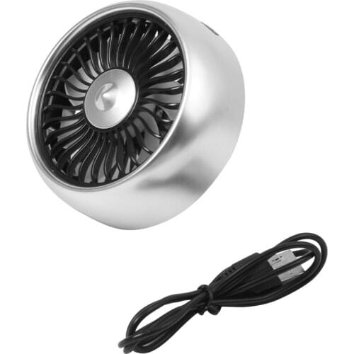 3 Speed Adjustment Usb Car Fan 5V Electric Car Fan Colorful Light Cooling Fan