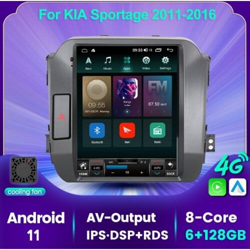Tesla Style Android 11 Car Radio for KIA Sportage 2011-2016 Car Dvd Multimedia Player Auto GPS Navigation Video Stereo DSP RDS