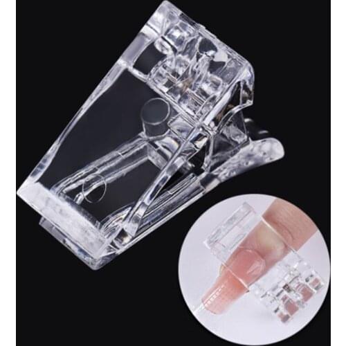 White Transparent Plastic Nail Tips Clip Seamless Nail Extension Gel Styling Nail Tip Clip False Nail Nail Art Shaping Tools