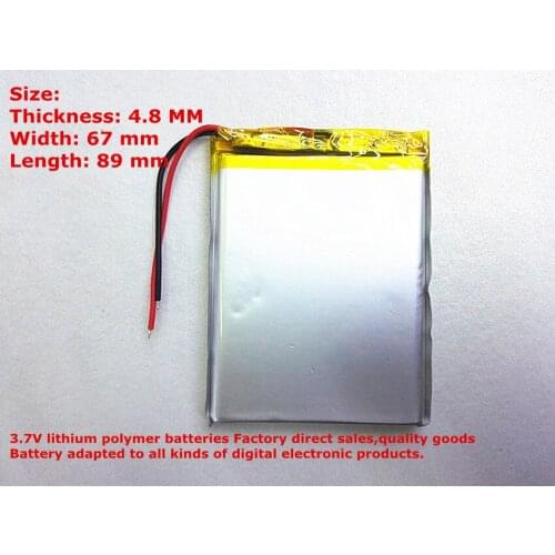 Free shipping 3.7V lithium polymer battery 486789 4000mAh MP3 MP4 Bluetooth 486789 lithium battery small stereo bluetooth GPS