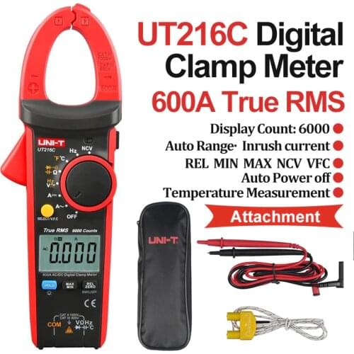 Unit T UT216C UT213C 400A 600A Amperometric Clamp Capacitor Tester Ampere Meter Current Measuring Pliers True RMS Multimeter