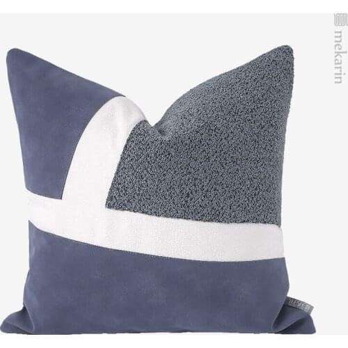 Nordic Blue Check Pillow Case Home Soft Decoration Coreless Pillow Case Sofa Cushion Car Decorationpillows decor home