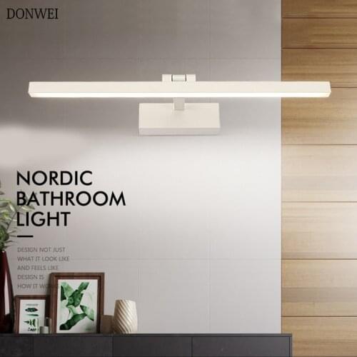 Black/White 40CM 9W/50CM 12W Modern Mirror Lights Anti-fog LED Bathroom Wall light Dressing table toilet bathroom Mirror lamp