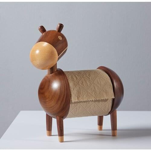 Napkin Holder Wood Kitchen Paper Holder Wooden Home Storage Removable Creative Small Gifts Wood Donkey