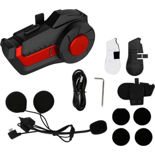 HY-01 Waterproof Motorcycle BT Wireless Bluetooth Intercom Helmet Headset Interphone for Outdoor Activities