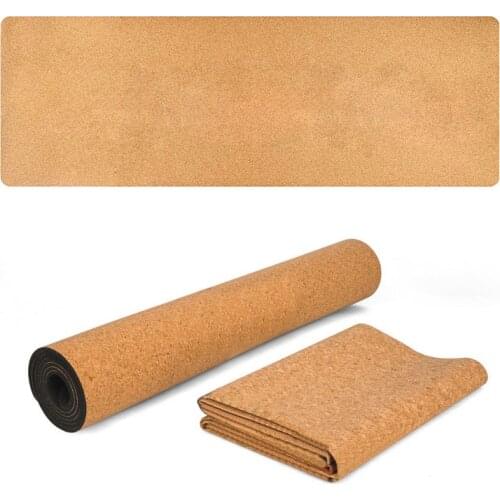 183X61Natural Cork TPE Yoga Mat Fitness Gym Sports Mats Pilates Exercise Pads Non-Slip Yoga Mats 6mm Absorb Sweat Odorless