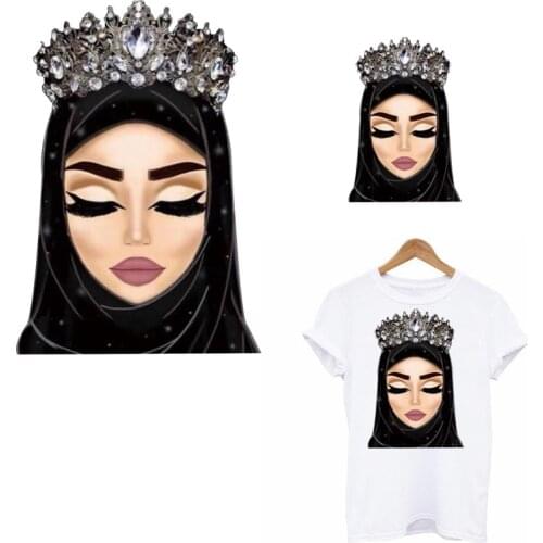 Beautiful Queen Laday Patches Thermal Sticker On Clothes DIY A-level Washable Iron On Transfer For Women T-shrit Applique Decor