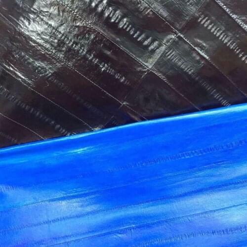 Fashion Quality Genuine Eel Leather Piece Black Natural Glossy Grig Skin Full Grain Leather 150cm*60cm