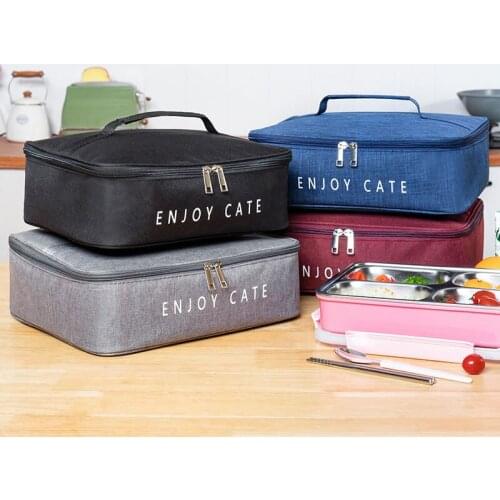 Free Shipping to Brazil Waterproof Lunch Bag Portable Thermal Insulated Bento Box Cooler Bags Picnic Food Storage Container