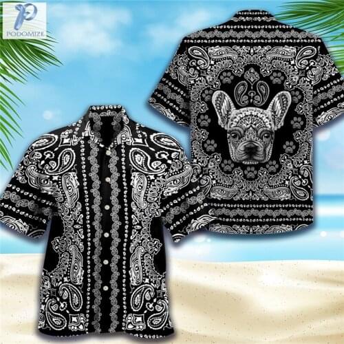 2021 Summer Quality Harajuku Beach New Arrival Men Short-Sleeve Casual Anime Shirt Blouse Loose Surfing Hawaiian-shirt