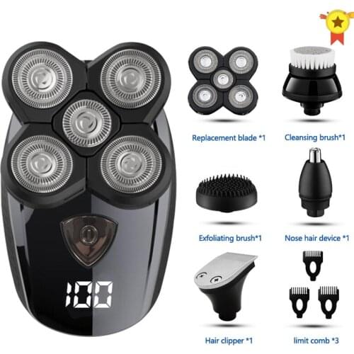 Multifunctional Grooming kit Electric Shaver Wet Dry For Men Electric Razor Rechargeable Bald Head Shaving Machine Beard Trimmer