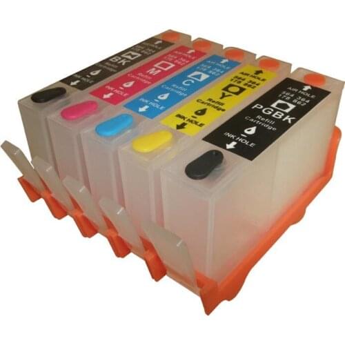 XIMO Refillable Printer Ink Cartridge Fits for HP Deskjet inkjet Printers HP 364,364XL,with permanent chip, 5PCS 1 lot