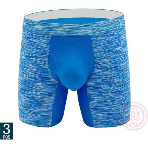 3PC / SET Men 's Sports Boxer Shorts Fashion Loose Wear-Resistant Pants Modal Underpants Sweat Absorbing Underwear For Fitness