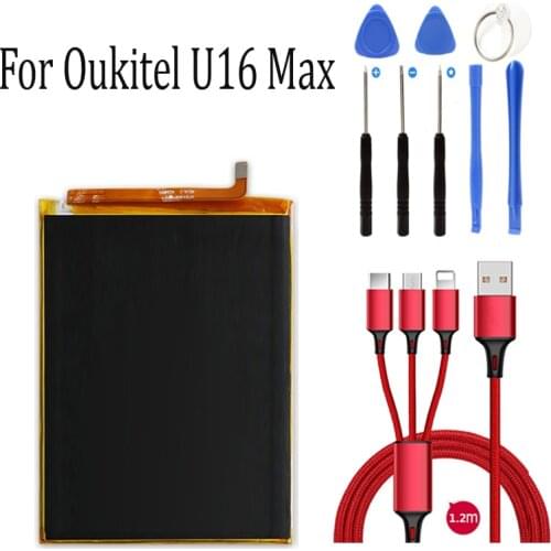 100% NEW 4000mAh battery for Oukitel U16 Max Mobile Phone+USB cable+toolkit